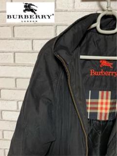 希少【BURBERRY】バーバリー ダウン 刺繍ロゴ ブラック