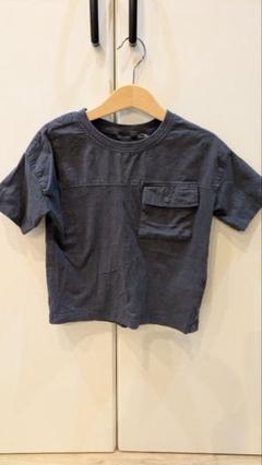 Zara92ダークグレー 半袖Tシャツ ポケット付き