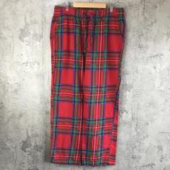 yz17古着　チェックパンツ　パジャマパンツ　赤　黄　白　緑　紺　青