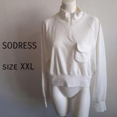 【SODRESS】 ハーフジップ 胸ポケット セーター トレーナー XXL