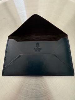 FARO ネイビー　コードバンレザー 名刺入れ FARO ネイビー コードバンレザー 名刺入れ - メルカリ