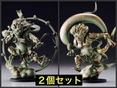 仏像立体図録 廻 ガチャ 雷神 風神 ブロンズ風カラー 海洋堂 2個セット