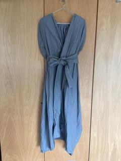 コズミックワンダー　ローブドレス　ワンピース Survin cotton broadcloth geometry sleeve wrapped dress