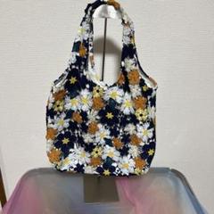 レース花柄トートバッグ