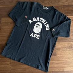 激レアXL！BAPE×championカレッジ猿七分袖Tシャツ紺色 激レアXL！BAPE×championカレッジ猿七分袖シャツ紺色 - メルカリ