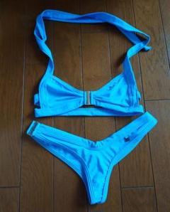 wicked weasel青色 クロスストラップ ワンピース水着 xsサイズ wicked weasel青色 クロスストラップ ワンピース水着 xsサイズ