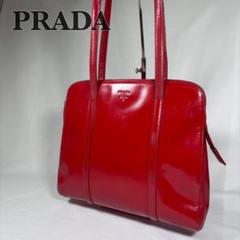 プラダ PRADA ハンドバッグ トートバッグ パテントレザー ロゴ型押し