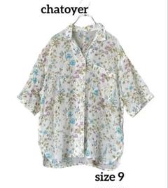 «透け感が魅力 ！暑い夏にぴったり» chatoyer フラワープリント シャツ