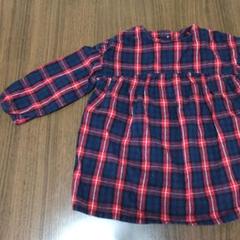 ★ フランネル チュニック90レッド