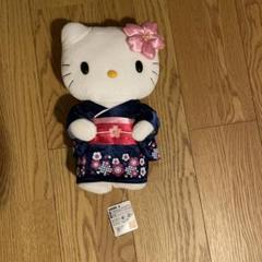 超超レア品天女ハローキティ 和服風ぬいぐるみ 約18cm サンリオ ハローキティ ぬいぐるみ 桜着物 水色 S マスコット