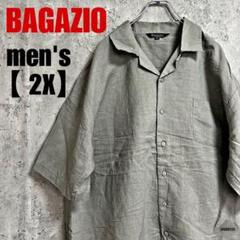 c340【BAGAZIO】開襟シャツ【メンズ2XL】グレー