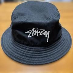 STUSSY ブラック バケットハット S/M - メルカリ