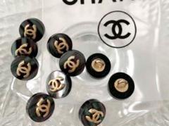 CHANEL ロゴ入りチャーム　ボタン CHANEL PARIS 1 CC LOGO silver AUTH METAL BUTTON TAG 18 x 13