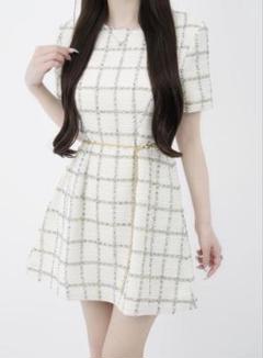 ルミニョン　Lumignon チェック　トップス Lumignon original ♥ love check summer knit op 【ピンク