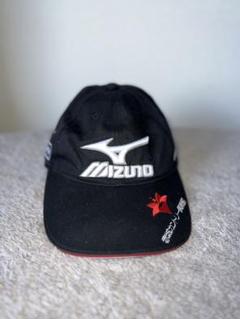 Mizuno 黒キャップ 刺繍ロゴ付き