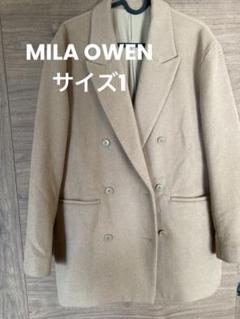 【美品】Mila Owen　ウール混　ポケット付　ウール、チェスターコート Mila Owen（ミラオーウェン）の「ウールコクーンチェスター