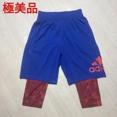 極美品　adidas　コンプレッションパンツ　タイツ一体型パンツ　ハーフパンツ