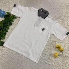 極美品　morio Giorgi ポロシャツ　ゴルフ　白　エンブレム　日本製　M