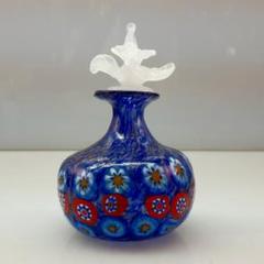 MURANO GLASS ムラノ 花蓋 ミルフィオリ 香水瓶 パフュームボトル MURANO GLASS ムラノ 花蓋 ミルフィオリ 香水瓶 パフューム