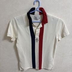 ★人気【MONCLER】★ストライプポロシャツ ホワイト★ MONCLER ホワイト ストライプ ポロシャツオンライン ショッピ
