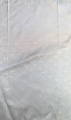 正絹　約35×55 ホワイトパールパウダーブルー暈し　白ごく薄い水色　光沢