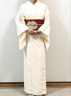 裄丈68 身丈164しじら織 綿麻 夏着物 浴衣