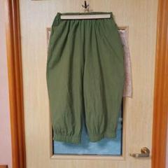 Samansa Mos2　リネンコットンバルーンパンツ　サイズF　カーキ色