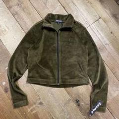 90s USA製 OLD STUSSY ベロアジップトップス Sカーキ 90s USA製 OLD STUSSY ベロアジップトップス Sカーキ - メルカリ