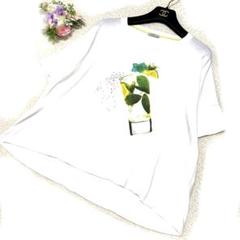 ★未使用級 マックスマーラ オーバーtシャツ ❤︎モヒートカクテル❤︎ビジュー XL