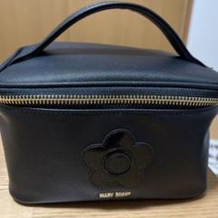 未使用 マリークワント バニティバッグ コスメバッグ ブラック ナイロン マリークワント MARY QUANT コスメティック 6ポケット 2Way