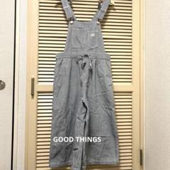 GOOD THINGSストライプ コットンオーバーオール フリーサイズ 15 GOOD THINGSストライプ コットンオーバーオール フリーサイズ 15