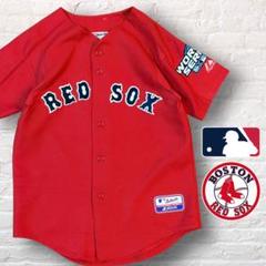 【00s MLB 古着】ボストン レッドソックス　ベースボールシャツ