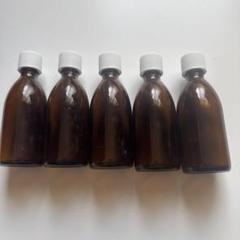 空き瓶　茶色　ガラス瓶 140ml 5本セット