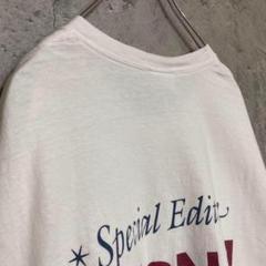 90s ヘインズ 古着 アメリカ輸入 両面プリント Tシャツ 半袖 ゆるだぼ 白