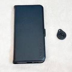 Galaxy S25 VISQUL 手帳型ケース ブラック シンプル カード