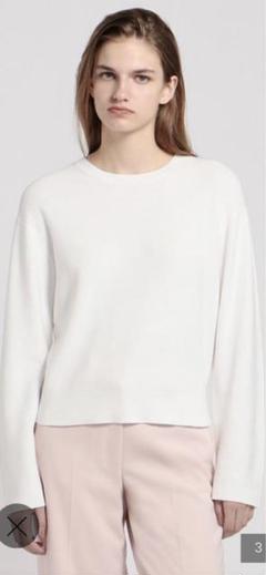 極美品✨セオリー ニット 23aw カシミヤ クロップド丈 ホワイト 現行