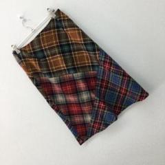 HARDY AMIES 切り替え　チェック柄　フレア　スカート　ｂ-00311