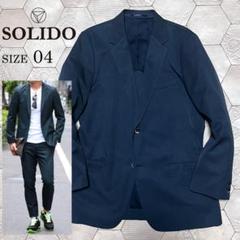 (857)SOLIDO ソリード テーラード ジャケット ストレッチ 黒 857)SOLIDO ソリード テーラード ジャケット ストレッチ 黒