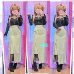 【GRL】アシンメトリー ラップスカート ロングスカート お姉ギャル