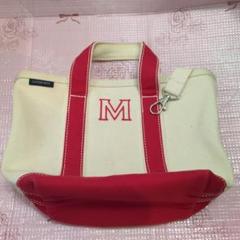 【新品】LANDS' END ランズエンド キャンバストートバッグ レッド ビンテージ】【Lands' End】【ランズエンド】【白×赤