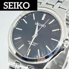 SEIKO セイコー 7N01-0DM0 QZ ブラック文字盤 メンズ【稼動】