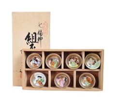 九谷焼⭐️杯⭐️七福神⭐️未使用 ☆新品未使用☆ 九谷焼 七福神 盃 おちょこ 6個