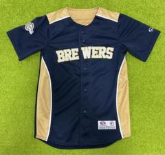 【24時間以内/匿名配送】良品 MLB ブリュワーズ ブラウン 刺繍ユニフォーム 24時間以内/匿名配送】良品 MLB ブリュワーズ ブラウン 刺繍