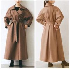 【極美品】foufou フランソワコート トレンチ Aライン マキシ丈 ベルト 極美品】foufou フランソワコート トレンチ Aライン マキシ丈 ベルト