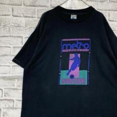 USA製90sヴィンテージTシャツ！シングルステッチ　ブラック半袖古着XL722