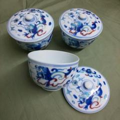 Hung Oi Yee Maria エッチング 中国 染付 青華 茶碗 唐草 龍 Hung Oi Yee Maria エッチング 中国 染付 青華 茶碗 唐草 龍