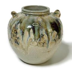 珍しい 信楽焼の花瓶《八山作 花器 骨董品 華道具 伝統工芸品 陶器 壺 工芸品