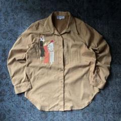 フランス製 90s デザインシャツ レトロ 一点物 希少 アート 珍品 古着