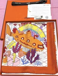 HERMES エルメス　カレ90 ダブルフェイス　スプラッシュパーク　オレンジ カレ 90 ダブルフェイス 《スプラッシュパーク》 | Hermès
