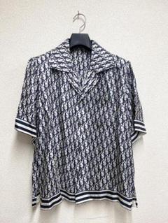 極上品 Dior オブリーク ロゴ 総柄 半袖シャツ Mサイズ AA795AOE